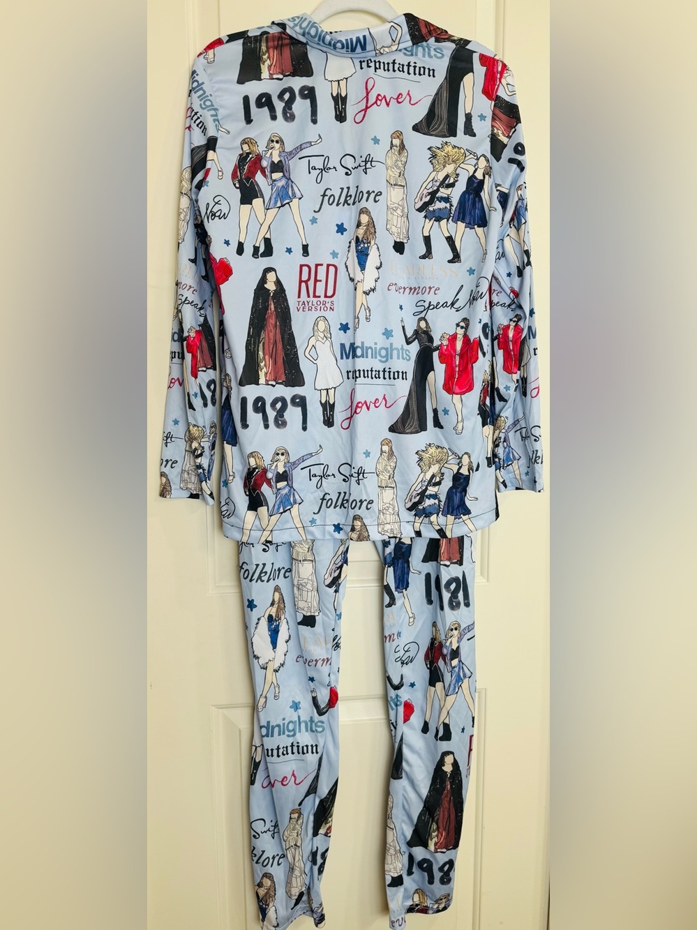 Taylor Swift Eras Inspired Pajama Set Long Sleeve Pants Size L - Picture 2 of 6
